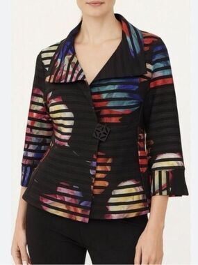 Joseph Ribkoff Multicolor Striped Blazer size 10